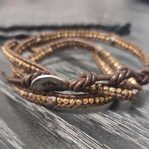Cha Luu Brown Wrap Bracelet